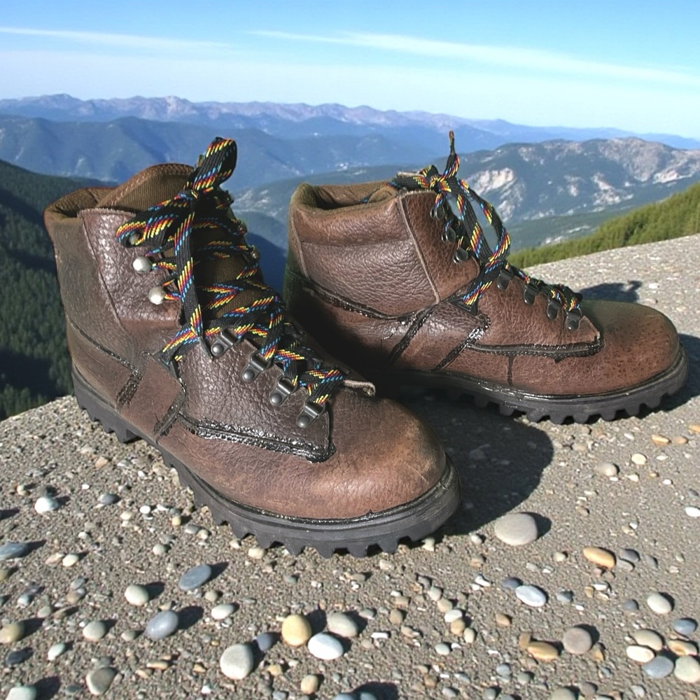 🌺Vintage Brown Leather GOR-TEX Hiking Boots